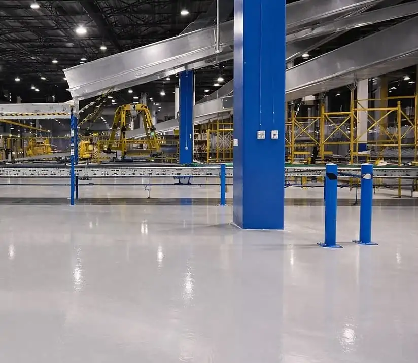 Solid epoxy flooring